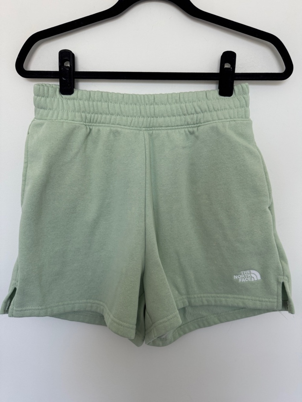 The North Face Women's Light Sage Green Fleece Athletic Shorts - Size S